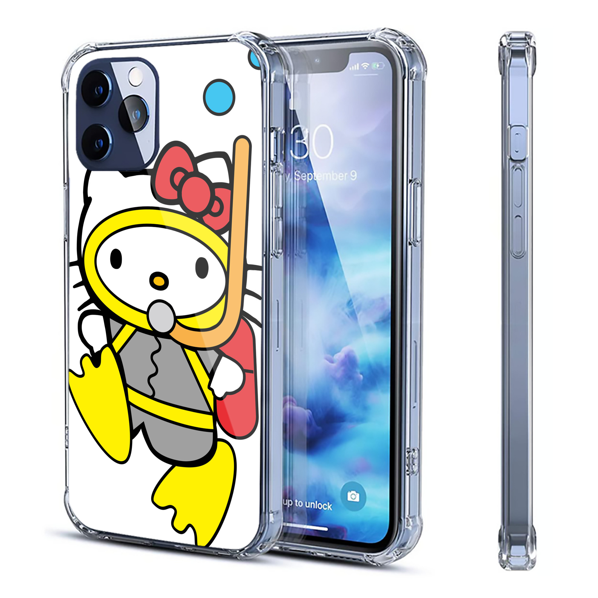 （画像用） Hello Kitty ハローキティ 【iPhone 12シリーズ対応】透明スマホケース（クリアソフトケース）